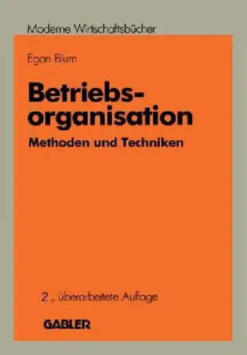 Cover of Betriebsorganisation