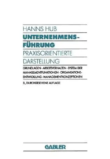 Cover of Unternehmensführung