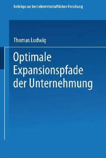 Cover of Optimale Expansionspfade Der Unternehmung