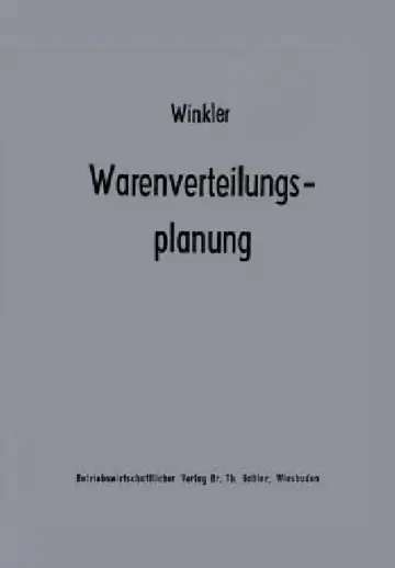 Cover of Warenverteilungsplanung