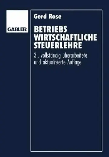 Cover of Betriebswirtschaftliche Steuerlehre