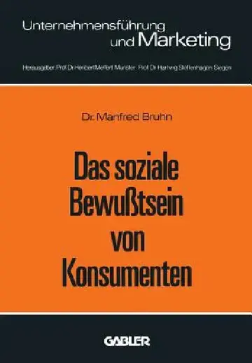 Cover of Das Soziale Bewußtsein Von Konsumenten