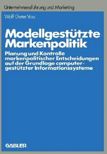 Cover of Modellgestützte Markenpolitik