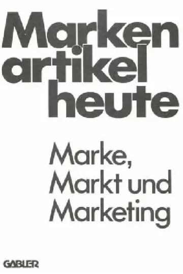 Cover of Markenartikel Heute