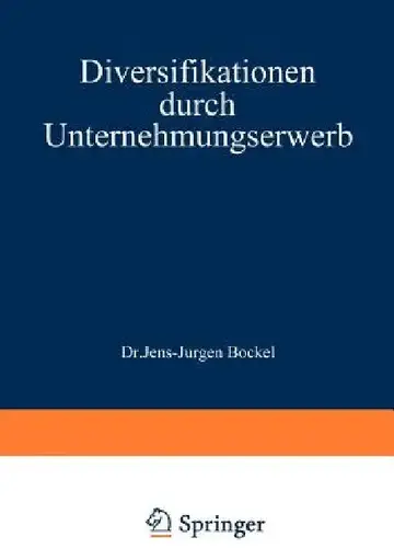 Cover of Diversifikationen Durch Unternehmungserwerb