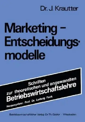 Cover of Marketing-Entscheidungsmodelle