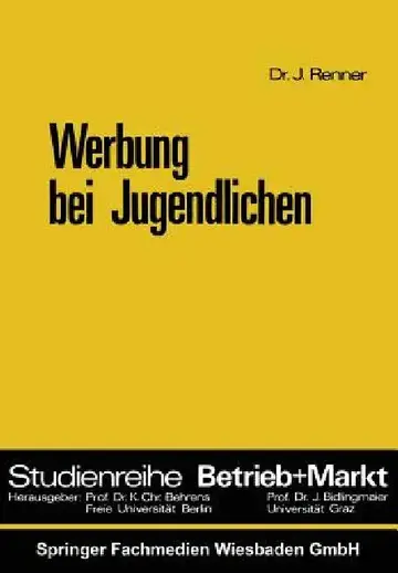 Cover of Werbung Bei Jugendlichen