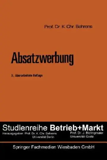 Cover of Absatzwerbung