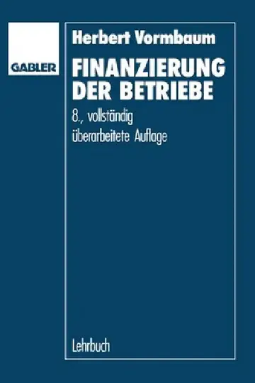 Cover of Finanzierung der Betriebe