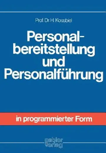 Cover of Personalbereitstellung Und Personalführung