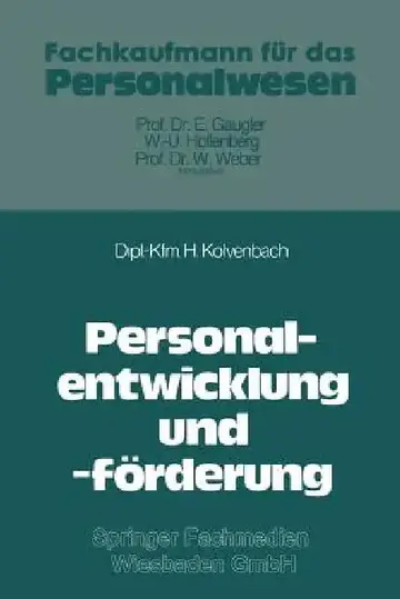 Cover of Personalentwicklung Und -Förderung