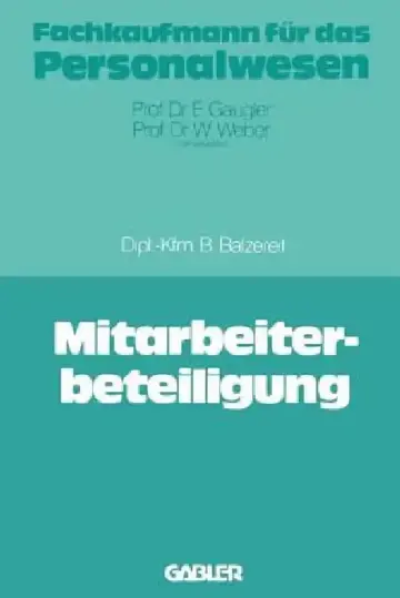 Cover of Mitarbeiterbeteiligung