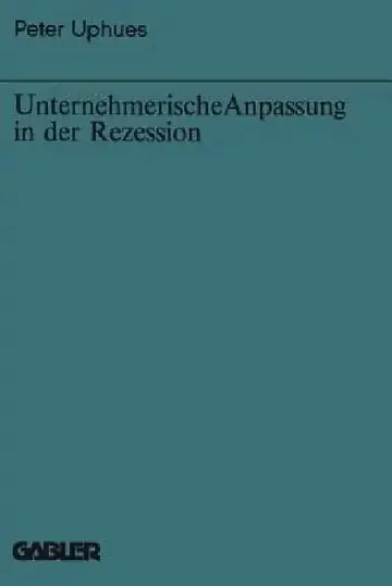 Cover of Unternehmerische Anpassung in Der Rezession