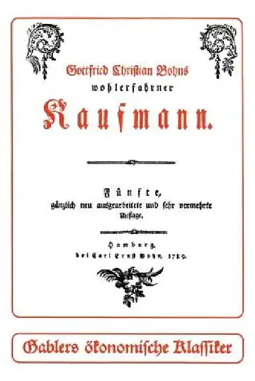 Cover of Der Wohlerfahrne Kaufmann