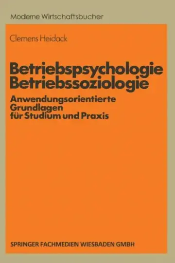 Cover of Betriebspsychologie/Betriebssoziologie