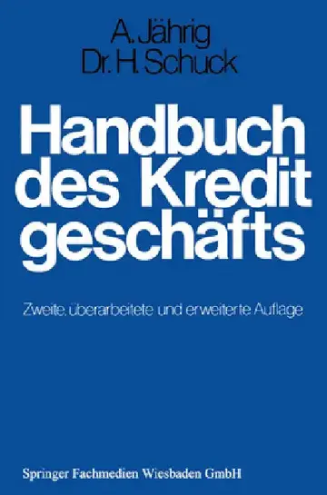 Cover of Handbuch des Kreditgeschäfts