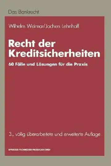 Cover of Recht Der Kreditsicherheiten