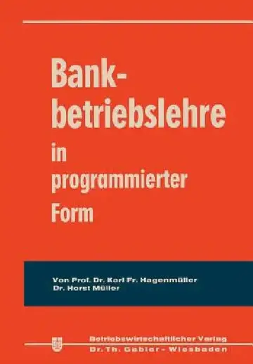 Cover of Bankbetriebslehre in Programmierter Form