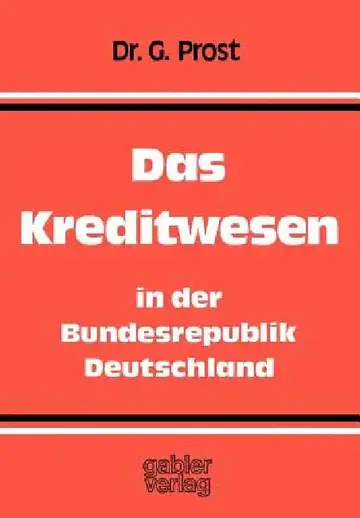 Cover of Das Kreditwesen in Der Bundesrepublik Deutschland