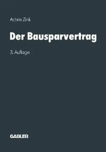 Cover of Der Bausparvertrag