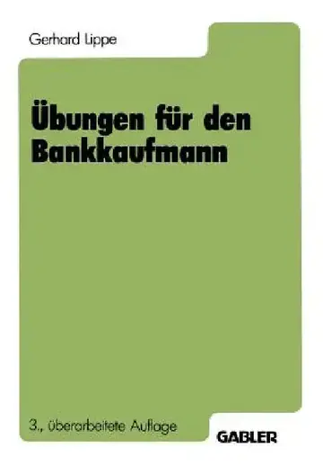 Cover of Übungen Für Den Bankkaufmann