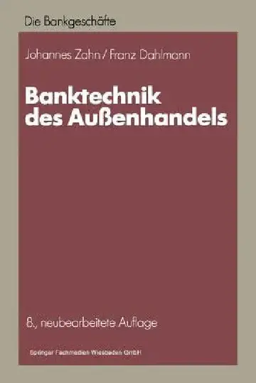 Cover of Banktechnik Des Außenhandels