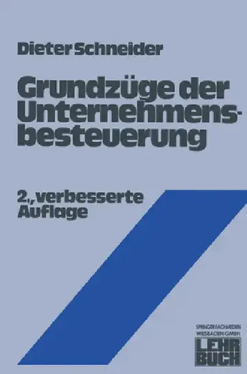 Cover of Grundzüge der Unternehmensbesteuerung