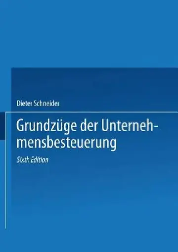 Cover of Grundzüge Der Unternehmensbesteuerung