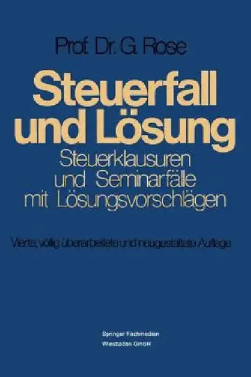 Cover of Steuerfall Und Lösung