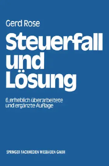 Cover of Steuerfall und Lösung