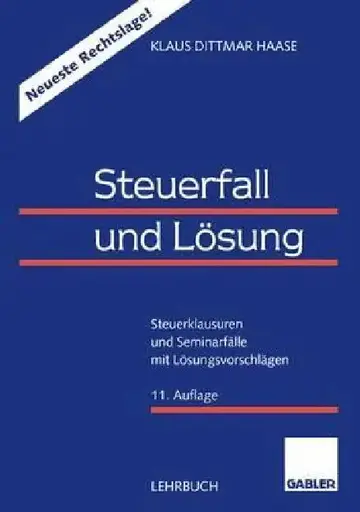 Cover of Steuerfall Und Lösung