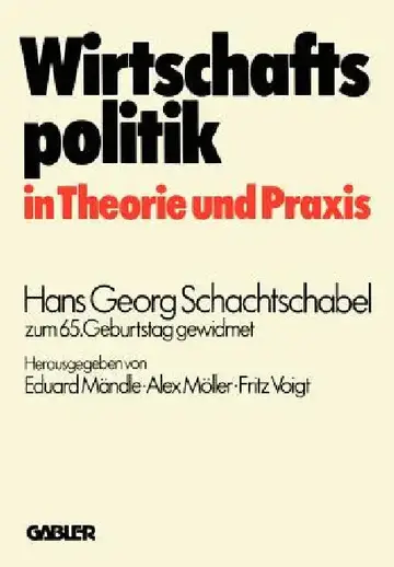 Cover of Wirtschaftspolitik in Theorie Und PRAXIS