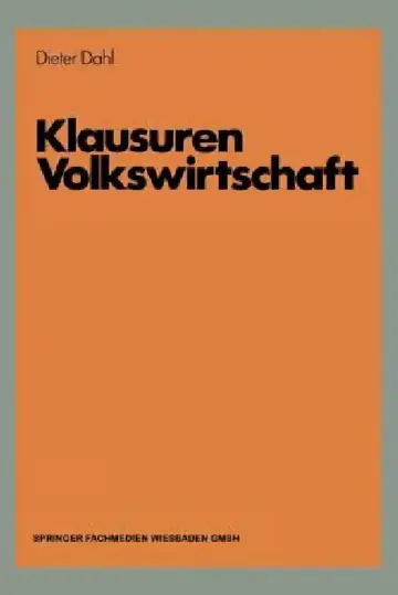 Cover of Klausuren Volkswirtschaft