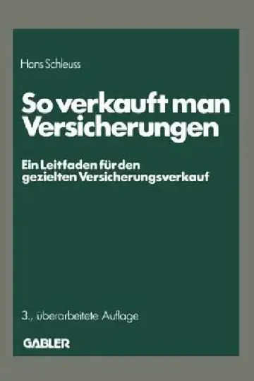 Cover of So Verkauft Man Versicherungen
