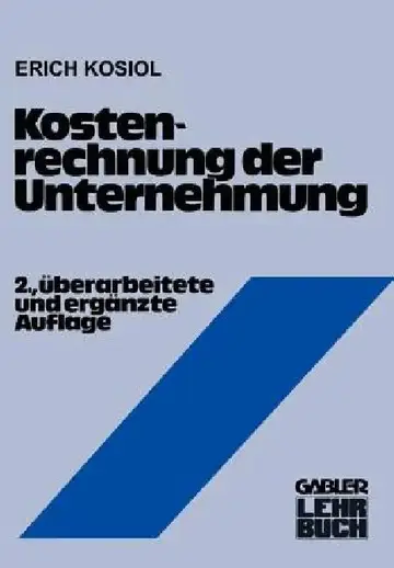 Cover of Kostenrechnung Der Unternehmung