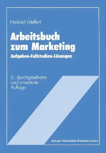 Cover of Arbeitsbuch Zum Marketing