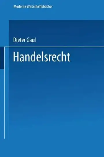 Cover of Handelsrecht