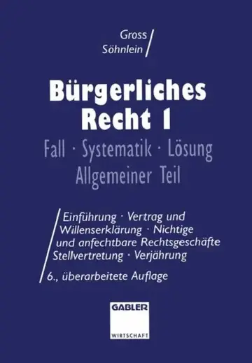 Cover of Bürgerliches Recht I