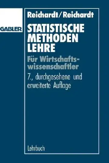 Cover of Statistische Methodenlehre Für Wirtschaftswissenschaftler