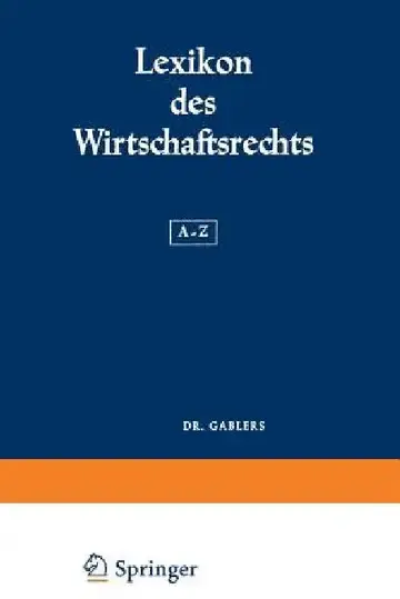 Cover of Lexikon Des Wirtschaftsrechts