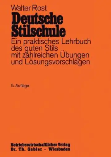 Cover of Deutsche Stilschule