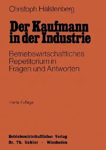 Cover of Der Kaufmann in Der Industrie