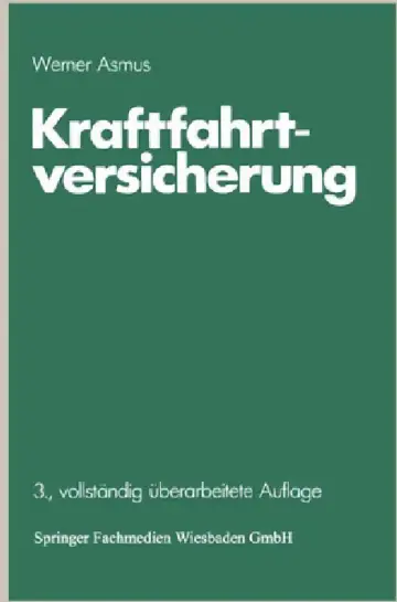 Cover of Kraftfahrtversicherung