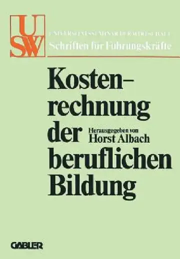Cover of Kostenrechnung Der Beruflichen Bildung