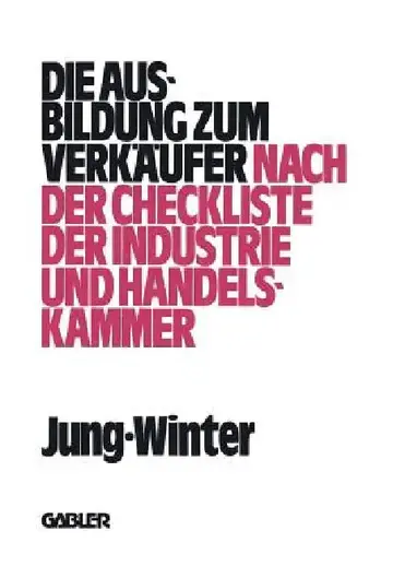 Cover of Die Ausbildung Zum Verkäufer