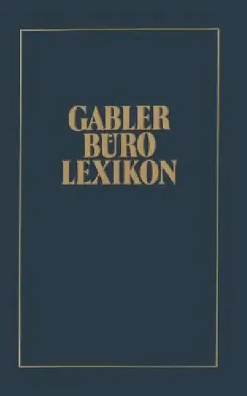 Cover of Gabler Büro Lexikon