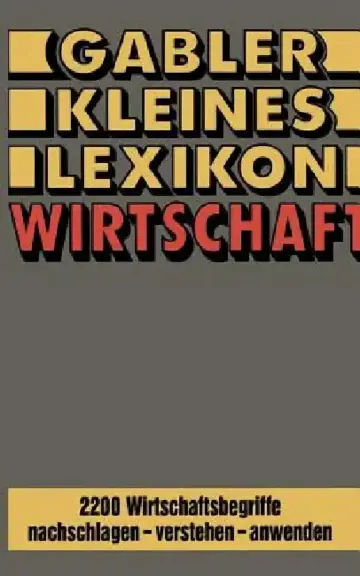 Cover of Gabler Kleines Lexikon Wirtschaft