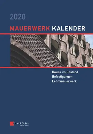 Cover of Mauerwerk-Kalender 2020