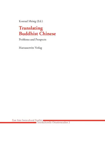 Cover of Translating Buddhist Chinese