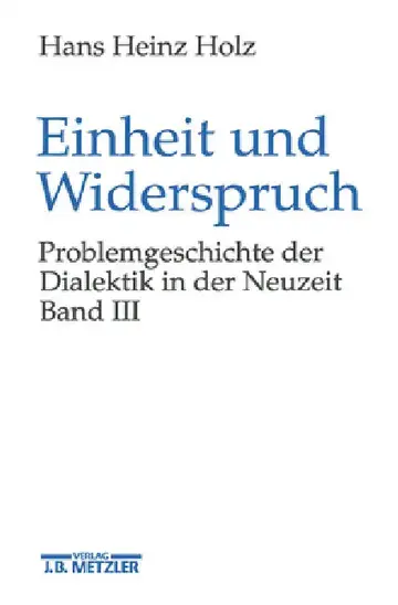Cover of Einheit Und Widerspruch